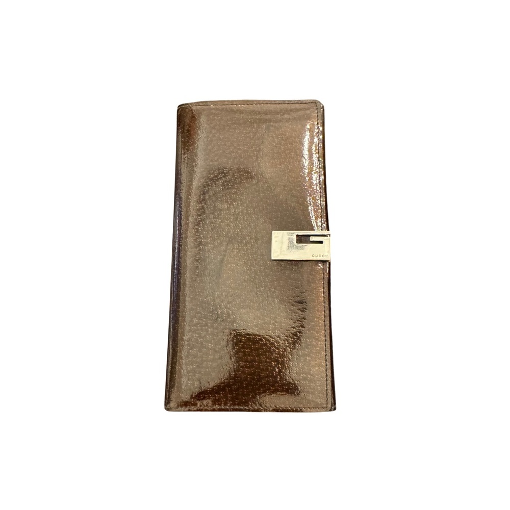 GUCCI 
Vintage Patent Leather Long Bifold Wallet